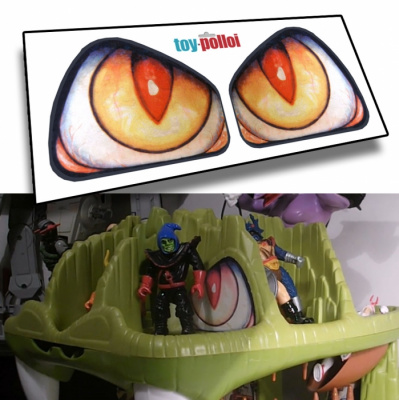 Replacement eye decals for a vintage Fortress of Fangs